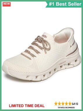 Slip-On Sneaker with Arch Support Rhinestone Vegan Comfort
